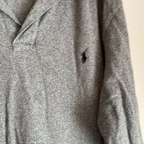 Polo by Ralph Lauren Men’s Big and Tall Gray Long-Sleeve Polo Shirt size 2XLT - Picture 3 of 5